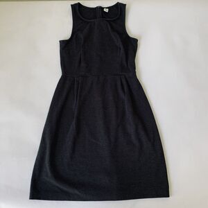 Old Navy Dress Women XS Dark Gray Sleeveless Knit Stretch Back Zip Career Work
